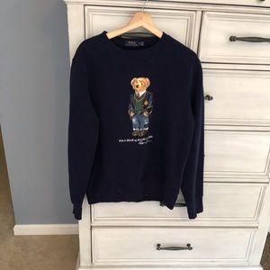 POLO By Ralph Lauren Bear Fleece Sweatshirt Size Medium